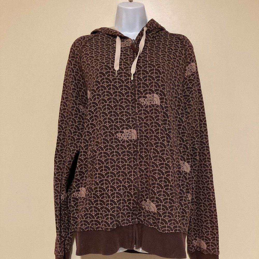 The North Face Graphic Logo Print L/S Full Zip Hoodie